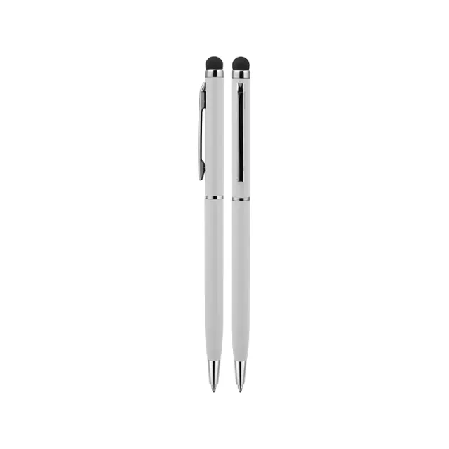 587 Metal Tükenmez Touchpen Kalem Beyaz