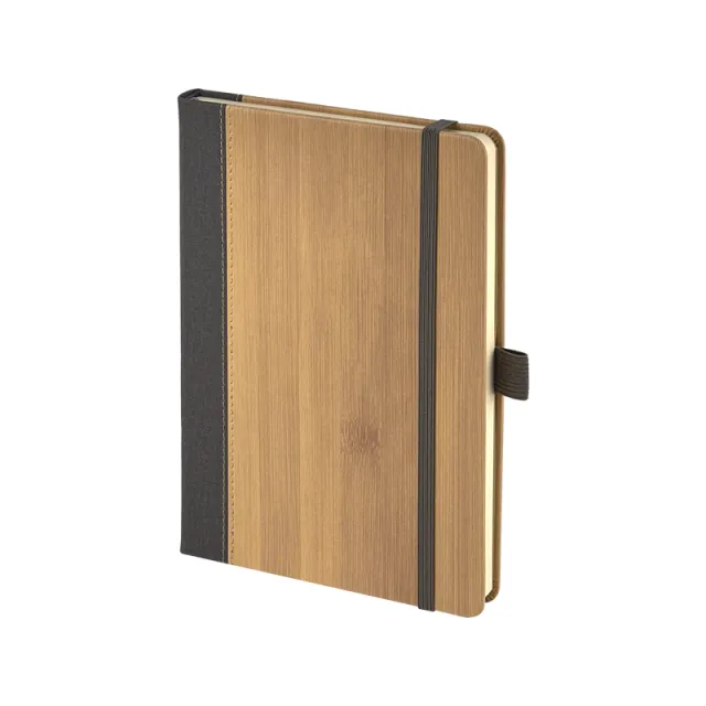 2428 15 x 21 Termo Deri Bambu Defter Gri