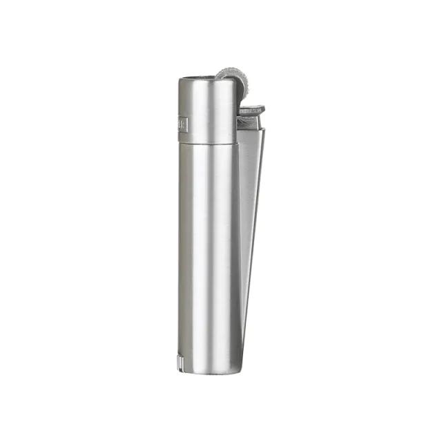 MT-101 Clipper Metal Siboplu Çakmak Saten-Silver