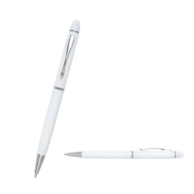 1022 Metal Tükenmez Touchpen Kalem Beyaz