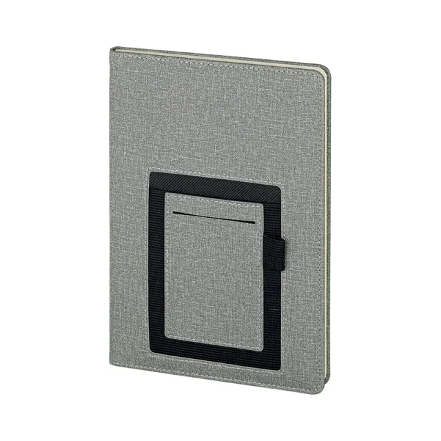 2421-HOLMEN 15 x 21 Termo Deri Defter (Holmen Kitap Kağıdı) Gri