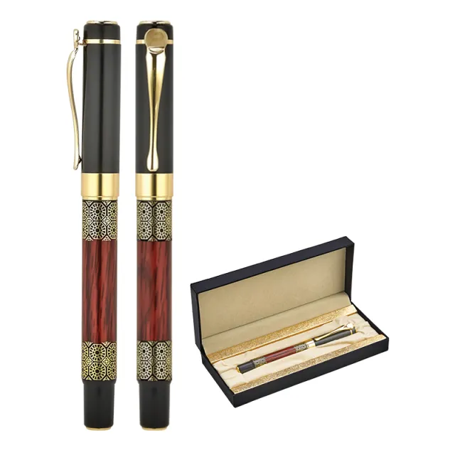 1217-KR Metal Roller Kalem Seti Siyah-Gold