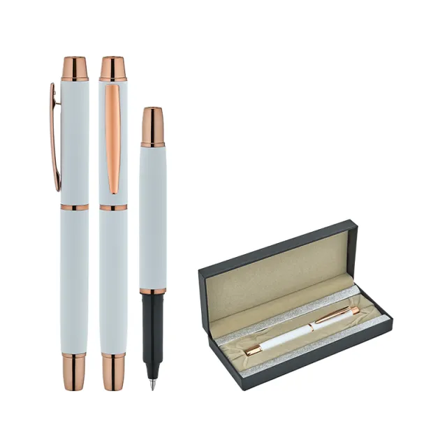 1256-KR Metal Roller Kalem Seti Beyaz