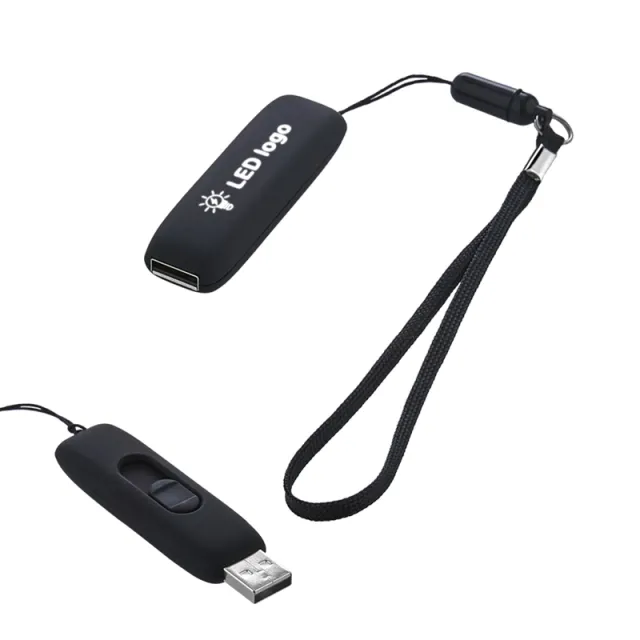 F-203-16 16 GB Işıklı Rubber Usb Siyah - Beyaz Işık
